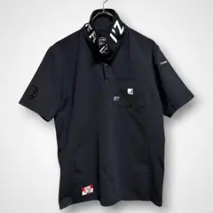 アイズフロンティア ポロシャツ ロゴ 作業服 M ブラック