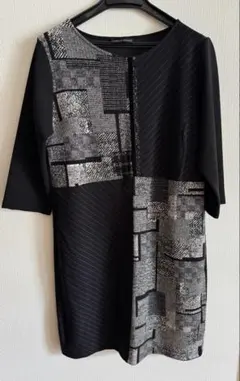 LORELLA SGARBI パターンワンピース 七分袖