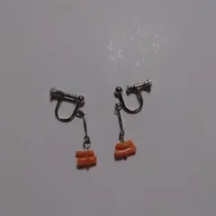 珊瑚イヤリング