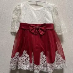 赤と白のフォーマルドレス 80cm