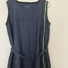 0236 着物リメイク　ノースリーブワンピース　ジャンパースカート　M〜L