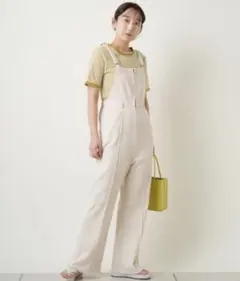 カスタネ　デニムフレアサロペット