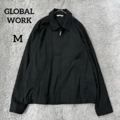 グローバルワーク　ジップアップブルゾン　ブラック　M シンプル　アウター