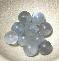 モスアクアマリン 約6mm 10個 天然石 内包物