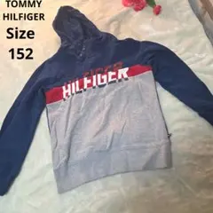 【オシャレ☆TOMMY HILFIGER】紺　グレー　パーカー　サイズ152