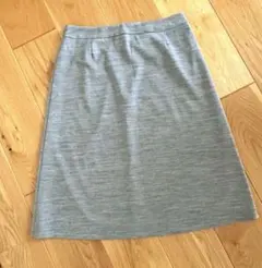 アンタイトル　ストレッチ 台形スカート　グレー系　Ｌ