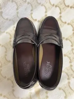 HARUTAダークブラウン ローファー24EEE