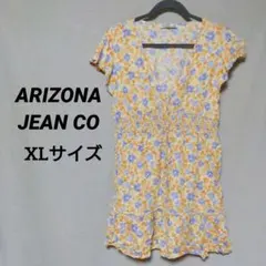【美品✨】ARIZONA JEAN CO XLサイズ 花柄ミニワンピース