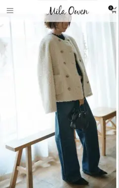 Mila Owenフェイクファープードルジャケット