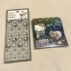 サンリオ　キティ タイルシール カットピースシール　おはじきシール