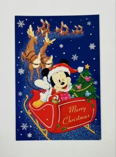 ミッキーマウス クリスマスポストカード 4枚セット
