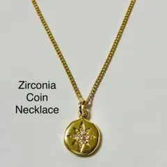 ジルコニア　コインネックレ　シンプル　ハンドメイド　男女兼用　高品質