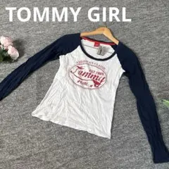 【tommy girl】ロゴプリント ラグラン長袖Tシャツ Sサイズのサムネイル