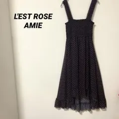 レストローズアミ　ロングワンピース　【M】　キャミワンピース　水玉　ドット　2