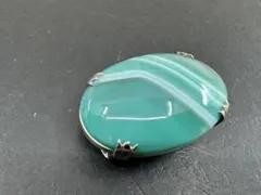 M7154 天然石　帯留め　ヴィンテージ アクセサリー