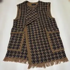 JUGLANS 【CHIGNON】ツイードフリンジジレ