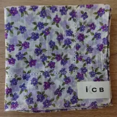 iCB ハンカチ パープル 花柄のサムネイル