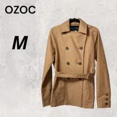 OZOC ブラウン M アウター Pコート ダブルボタン 短め丈 きれいめ 定番