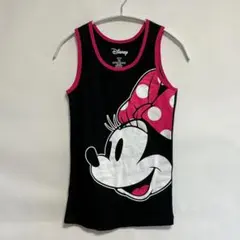 ディズニー ノースリーブ ミニーマウス タンクトップ S 黒 綿混 イベントのサムネイル
