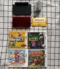 닌텐도 3DS 본체 빨간색 (충전기 및 소프트웨어 포함)