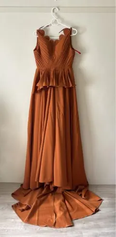 テラコッタ ドレス 二次会 カラードレス