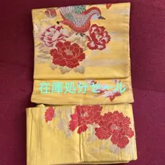 ♪在庫処分セール⭐️アンティーク☆名古屋帯 ☆鳥と花の刺繍♪
