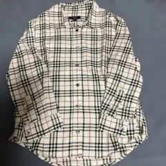 Burberry チェック柄 七分袖シャツ M size