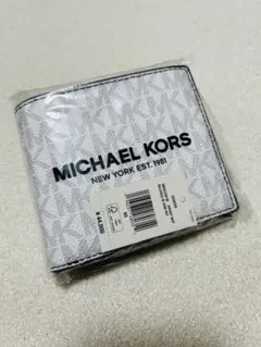 【新品】MICHAEL KORS マイケルコース 二つ折り財布 ホワイト メンズ