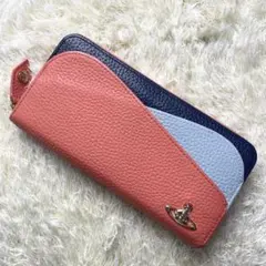 美品 ヴィヴィアンウエストウッド 長財布 ラウンドファスナー ダブルフラップ