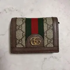 美品 箱付き 日本限定GUCCI グッチGGスプリーム 折り財布 ピンク