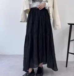 mystic ヘムティアードスカート