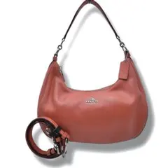 極美品✨ COACH コーチ F38250 ショルダーバッグ 三日月 オレンジ