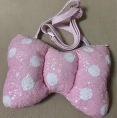 ディズニー ミニー リボン ポシェット ショルダーバッグ ピンク スパンコール