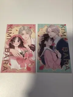 ☆新品未使用☆ きみとバラ色の日々 イラストミニカード 全2種 特典 非売品