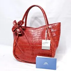 ［美品］BAGFAN クロコ 本革 ショルダーバッグ RED 赤 リボン 2025年最新】BAGFAN クロコの人気アイテム - メルカリ