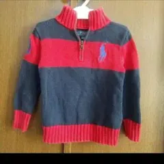 POLO RALPH LAUREN 赤グレー セーター