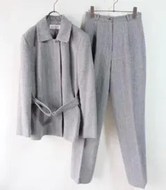used レトロ 古着 ウール ヘリンボーン ジャケット パンツ セットアップ