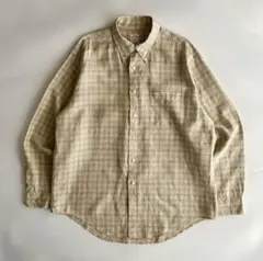 [美品] ブルックスブラザーズ 高級 リネン BD チェックシャツ 長袖