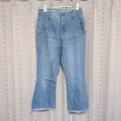 ViS ビス フリンジ デニムパンツ ジーンズ ライトブルー Mサイズのサムネイル