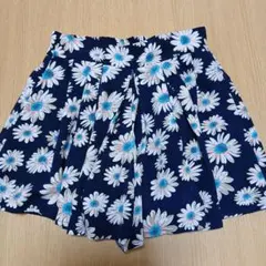 140 ラブトキシック花柄 キュロット ショートパンツ ミニスカート ネイビー