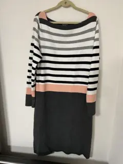 SONIA RYKIEL ストライプニットワンピース 38のサムネイル