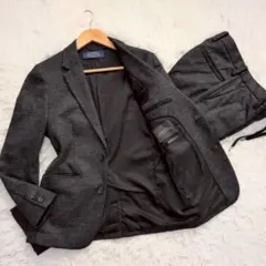 極美品 冬向き ナノユニバース セットアップ S ウール混 ウエスト伸縮