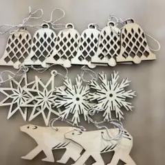 木製クリスマスオーナメントセット