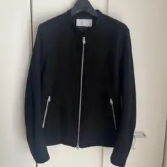 スエードシングルライダースジャケット 黒