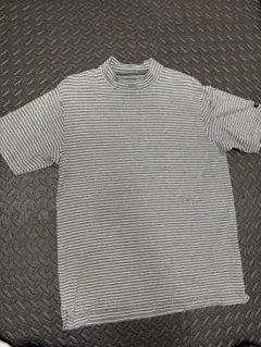 Callaway モックネック ボーダー Tシャツ グレーのサムネイル