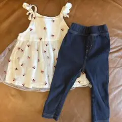 petit main さくらんぼトップス 80