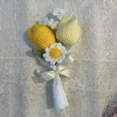 毛糸の花束　ブーケ　インテリア　イエロー