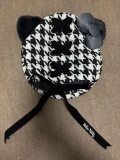キティ ハローキティ ベレー帽 USJ ユニバ 千鳥柄