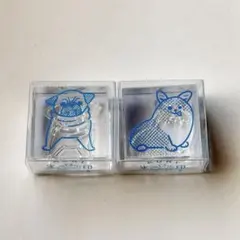 【新品】キングジム 透明スタンプ 氷印 スタンプ パグ コーギー 犬 2種