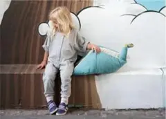 おくるみ プレイマット ぬいぐるみ FABELABホワイト＆ブラウン＆淡いブルー